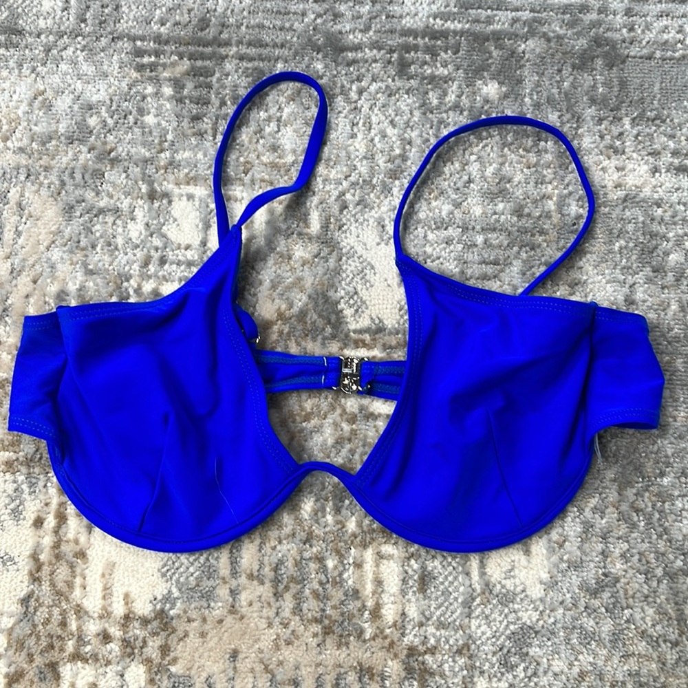 NWOT ELECTRIC BLUE UNDERWIRE BIKINI TOP